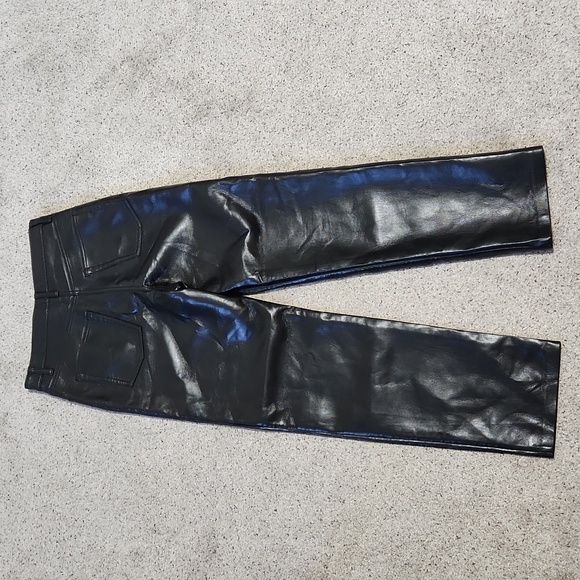 ARITZIA Wilfred The Melina High-Rise Vegan Leather Pants Black Size 4 Approx - Picture 11 of 12